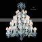 Luxury 24 Lights Large Crystal Chandelier with Lampshades For Living Room