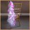 C147F pink decorative organza chair sash for weddings