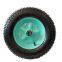 14 Inch 3.50-8 Straight Pattern Wheelbarrow Wheel Tire Rubber Pneumatic Wheel Green Rim for Europe