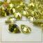 4*6 pear shape olive yellow cz stone designed for fashion jewelry