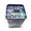 square cookies containers,cartoon printed tin jars for kids,elegant cookie jar
