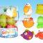 vinyl toys, bath playing. water squirter, soft toys.