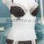 2016 simple black/white cotton fabric lace bra brief sets