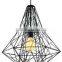 Single-Light Geometric Cage Ceiling Pendant Light