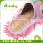 Popular Fuzzy Sheep Fur Lined Fashion Slippers for Ladies