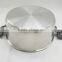 3.5L induction bottom satin finished pot set stainless steel pot