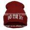 Girls Beanie Promotional Winter Embroidered Knit Hat