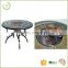 HL-5S-16008 round fire pit & BBQ Table set with slate top bowl cover mosaic table with four rattan arm chair                        
                                                                                Supplier's Choice
