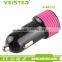 veister single usb port car charger colorful 5v 2.4a universal car charger