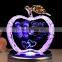 beautiful colorful customized crystal apple with led base