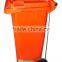 Moblie bin with side pedal,120liter dustbin with middle pedal,plastic foot pedal waste bin                        
                                                Quality Choice