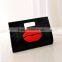 Stylish Two Colors Lip Pattern Cross Body Bag