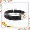 Black Genuine Cowhide Leather Bracelet for Boys