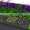 1000 sq commercial indoor trampoline park/Factory price amusement trampoline for kids and adults