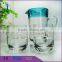 Personalized hot sell glass tumbler thread shaped clear drinking glass