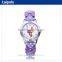 2016 new product purple cartoon leather child watch with bow nickel free ss back jam tangan