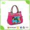 High Quality Cotton Canvas Shopping Tote Women Handbag with Front Pocket