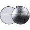 60cm Silver White 2 in 1 Portable Collapsible Light Round Photography Reflector