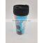 400ML Double Wall Plastic Coffee Mug , Promotion Gift Kids Travel Mug With DIY Paper Card