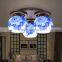 Chinese Handmade Blue and White Porcelain Led Celling Light