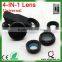 New model mobile phone lens 4 in 1 for mobile phone black/sliver/red/gold/purple/blue