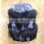 elegant women fox fur vest with fox fur collar