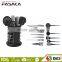 Set of 14 PCS New design cooking knife set with Hollow handle Stainless Steel with Wooden block KH1307