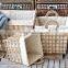 environmental hand woven sundries storage basket with handle