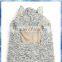 bunny ears chunky knit winter hood scarf with fluffy lining for girls