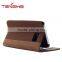 Wood Grain PU Leather Wallet Case Stand Cover for Samsung Galaxy s7 Edge