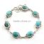 Silver jewelry turquoise bracelet wholesale Indian jewelry semi precious stone