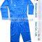 blue mens breathable coverall with reflective tapes