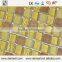 X3 sunflower golden crystal glass mix marble mosaic tile for bar wall