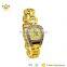 Kasi brand gold watchband smartwatch round diamond shape stainless steel quartz watch 8109