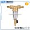 ART.5073 Household 1/2" forged body natural color sand blast brass sediment pre water filter with gauge meter for the pipeline