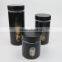 Black Colored Iron Covered Glass Storage Jar with Metal Screw Lid