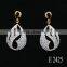 Latest artificial jewelry brass material drop earrings wholesale ruby earring