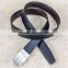 Reversible blank belt buckle with black leather belts