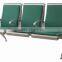 Cushioned 304 stainless steel 3 seater waiting chair