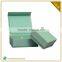 2015 Custom Paper Gift Box With Transparent Window Ribbon Bowknot Green Cardbard