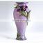 Fashkon Modern Home Decoration Craft Home Vase Pewter Design Iris Flower Color Vase Metal Vase Alloy Vase Pewter Craft