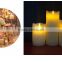 Glossy surface led flameless candle light battery operated flameless wax LED candle