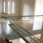 Doube Stringer, Glass Stair Railing, Metal Wood Stairway