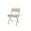 ZT-1076C Aluminum wooden armless chair for restaurant