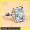 Jingli Jewelry Blue Gemstone Silver Jewelry Wedding Ring (YJ-830)