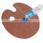 wholesale student large oval drawing paint palette wood artist watercolor palette with 12 pcs art brushes