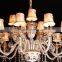 Canvas Shade Glass Chandelier Elbow