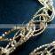 18cm 14K light gold plated brass faceted rhombic link fashion DIY bracelet supplies 1900059
