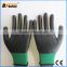 BSSAFETY wholesale green nylon polyester nitrile coated work glove