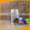 300ml PET Clear Plastic Medicinal Herbs Bottle With Blue Screw Lids